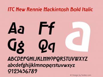 ITC New Rennie Mackintosh Bd It Version 1.00, build 3, s3图片样张