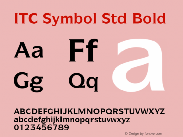 ITC Symbol Std Bold Version 1.00 Build 1000图片样张
