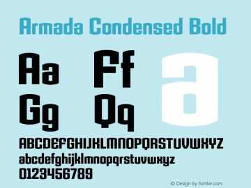 Armada Condensed Bold 001.000 Font Sample