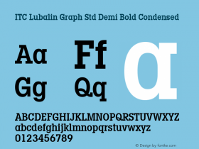ITC Lubalin Graph Std Bk Cn Bold Version 1.00 Build 1000图片样张