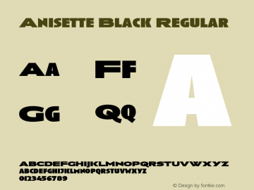 Anisette Black Regular 001.000图片样张