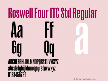 Roswell Four ITC Std Version 1.000;PS 001.000;hotconv 1.0.38图片样张