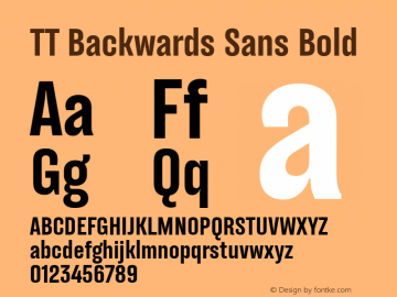 TT Backwards Sans Bold Version 1.010.01122020图片样张