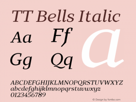 TT Bells Italic Version 2.010.02122020图片样张