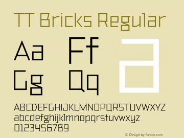 TT Bricks Regular Version 1.010图片样张