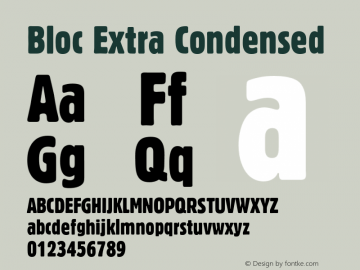 Bloc Extra Condensed Version 1.002图片样张