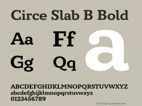 Circe Slab B Bold Version 1.003图片样张