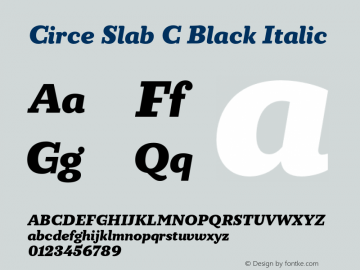 Circe Slab C Black Italic Version 1.000图片样张