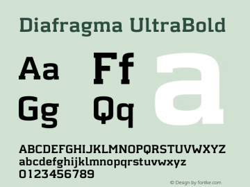Diafragma UltraBold Version 1.000;FEAKit 1.0图片样张