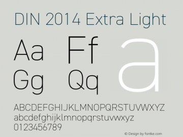 DIN 2014 Extra Light Version 1.000图片样张