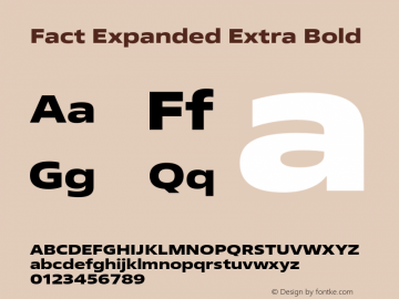 Fact Expanded Extra Bold Version 1.001图片样张