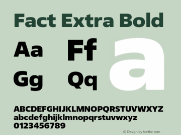 Fact Extra Bold Version 1.000图片样张