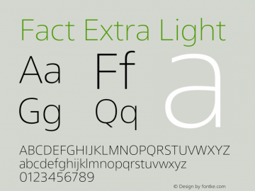 Fact Extra Light Version 1.000图片样张