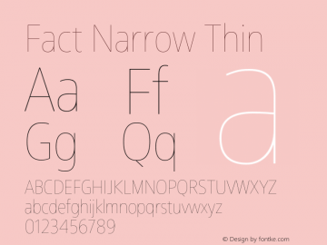 Fact Narrow Thin Version 1.000图片样张