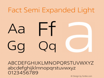 Fact Semi Expanded Light Version 1.000图片样张