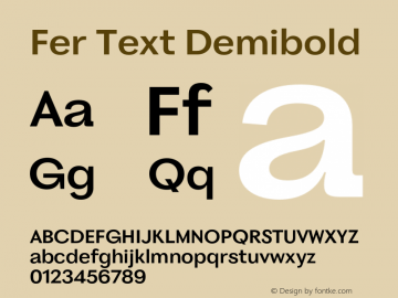 Fer Text Demibold Version 1.001图片样张