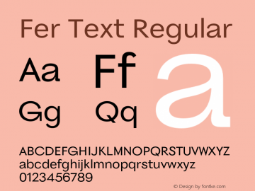 Fer Text Regular Version 1.001图片样张