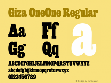 Giza OneOne Regular 001.000图片样张