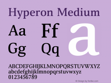 Hyperon Medium Version 1.000图片样张