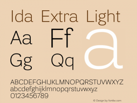 Ida Extra Light Version 1.001图片样张