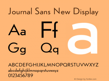 Journal Sans New Display Version 1.001图片样张