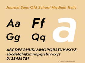 Journal Sans Old School Medium Italic Version 1.000图片样张