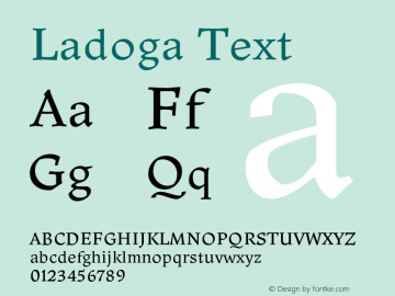 Ladoga Text Regular Version 1.000图片样张