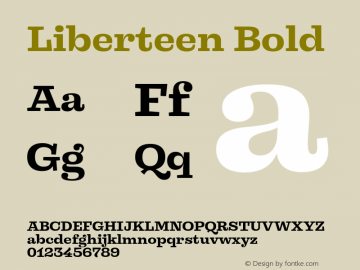 Liberteen Bold Version 1.000图片样张