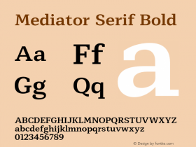 Mediator Serif Bold Version 1.0图片样张