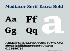 Mediator Serif Extra Bold Version 1.0图片样张