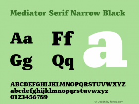 Mediator Serif Narrow Black Version 1.0图片样张