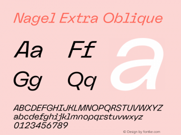 Nagel Extra Oblique Version 1.000图片样张