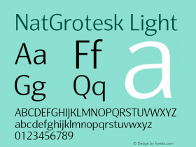 NatGrotesk Light Regular Version 2.000图片样张