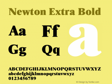 Newton Extra Bold Version 2.000图片样张