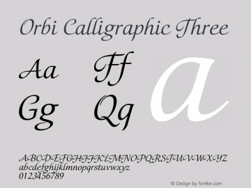 Orbi Calligraphic Three Version 1.001图片样张