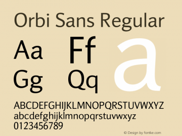 Orbi Sans Version 1.000图片样张