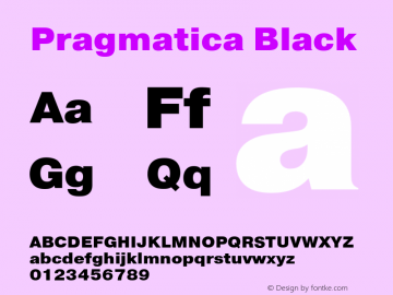 Pragmatica-Black Version 3.000图片样张