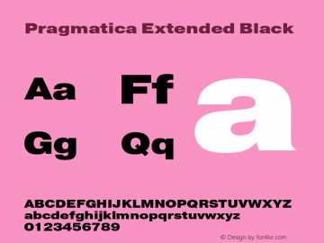 PragmaticaExt-Black Version 3.000图片样张