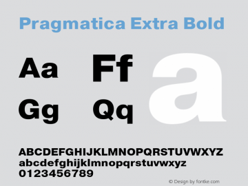 Pragmatica-ExtraBold Version 3.000图片样张