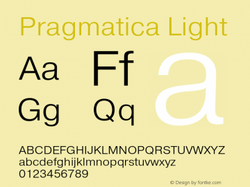 Pragmatica-Light Version 3.000图片样张