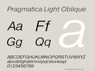 Pragmatica-LightObl Version 3.000图片样张