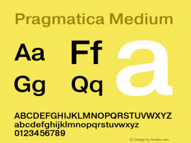 Pragmatica Medium Version 1.000 2007图片样张