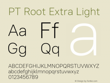 PT Root Extra Light Version 1.000图片样张