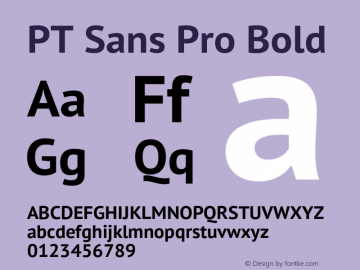 PT Sans Pro Bold Version 1.001图片样张