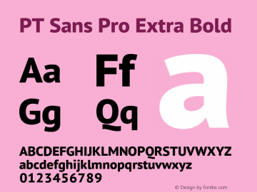 PT Sans Pro Extra Bold Version 1.001图片样张