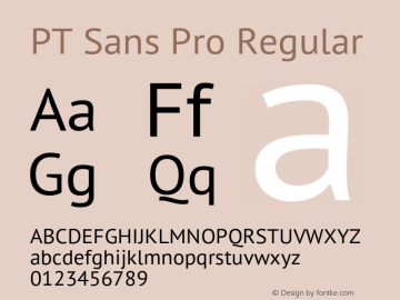 PT Sans Pro Version 1.001图片样张