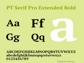 PT Serif Pro Extended Bold Version 1.000图片样张