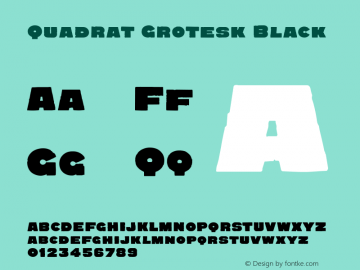 Quadrat Grotesk Black Version 2.000图片样张