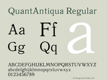 QuantAntiqua Version 1.000;PS 001.001;hotconv 1.0.38图片样张