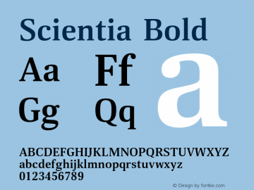 Scientia Bold Version 1.000图片样张